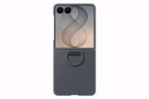 Samsung Galaxy Z Flip8 silikoonist magnetümbris rõngaga, grafiit