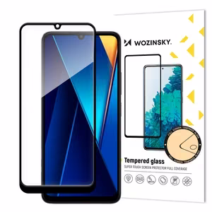Wozinsky Full Glue karastatud klaas musta raamiga Xiaomi POCO C65 / Redmi 13C