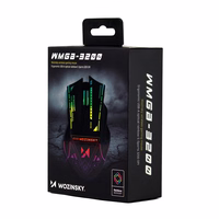 Wozinsky WMGB-3200 Juhtmevaba Optical Gaming Mouse with Built-in Rechargeable Battery 3200 DPI with RGB Lighting - Must