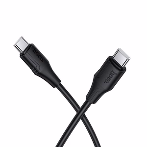 Силиконовый кабель USB C to USB C Hoco 3A 60W 1 м X124 чёрный