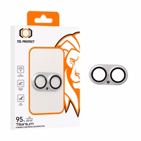 Tempered klaas Tel Protect 95% AR+AF Full Metal kaamera kaitse on camera for Iphone 17 hõbedane (camera island)