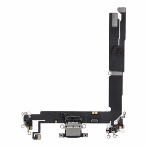 Doonorseadmest eemaldatud originaalne iPhone 16 Plus USB-laadimispesa lintkaabel – must