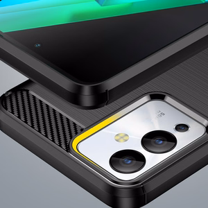 Carbon Ümbris ümbris jaoks Infinix Note 12i flexible silicone carbon cover must