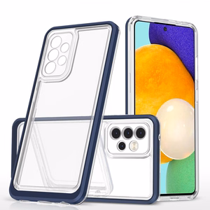 Läbipaistev 3in1 ümbris Samsung Galaxy A73 raamkate geel sinine