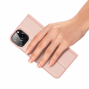 Dux Ducis Skin Pro raamaturiiuli tüüpi ümbris iPhone 13 Pro jaoks roosa