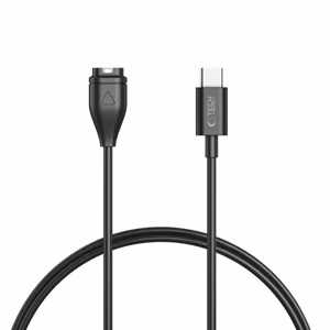 Tech-Protect MC04 UltraBoost USB-C laadimiskaabel Garmin-kellale 1 m, must