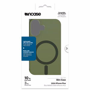 Incase Slim Case MagSafe'i toega ümbris iPhone 16 Plusile, Highland Green värvitoonis
