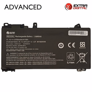 Sülearvuti aku HP RE03XL, 3700 mAh, Extra Digital Advanced