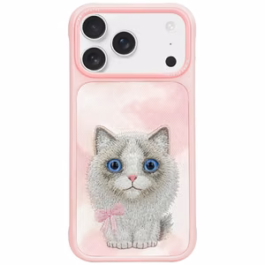 Nimmy Big Eyed Pet 2.0 Cat Ümbris jaoks iPhone 17 Pro - Roosa