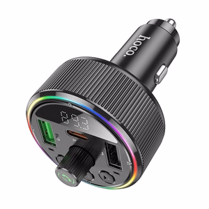 HOCO автомобильный FM-трансмиттер bluetooth 2 x USB A + Type C PD QC3.0 30W E82 чёрный