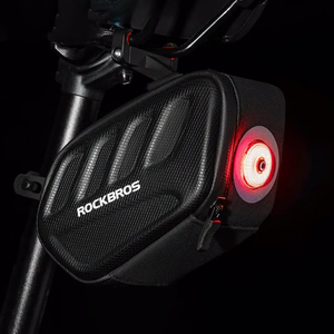 Rockbros C61 jalgratta sadulakott nutika tagatulega 0.45L - must