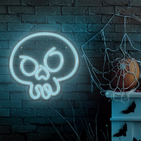 Neon PLEXI LED GRAFFITI SKULL türkīis FPNE15 Forever Light
