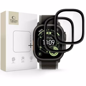 Tech-Protect 2-pack karastatud klaas jaoks Apple Watch Ultra 49mm - must