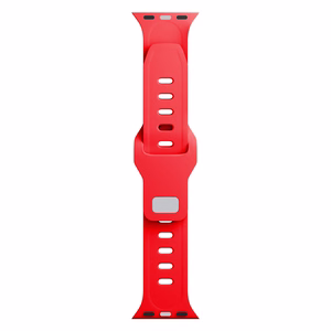 3mk silikoonrihm Apple Watchile, 42/44/45/46/49 mm, punane, suur suurus
