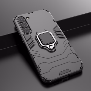 Ring Armor ümbris jaoks Samsung Galaxy S23+ armored cover magnetic holder ring must