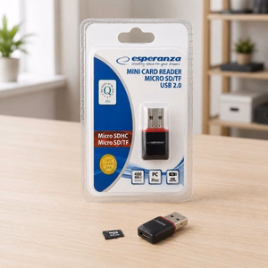 Esperanza EA134K kaardilugeja must, hõbedane, läbipaistev USB 2.0