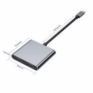 Tech-Protect HB08 4in1 USB-C + USB2.0 + 2 x HDMI 4K 60HZ adapter - hall