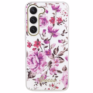 Guess GUHCS23MHCFWST S23+ S916 белый/белый жёсткий чехол Flower Collection