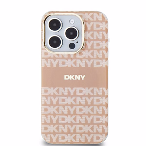 DKNY IML Mono & Stripe MagSafe ümbris jaoks iPhone 15 Pro - roosa