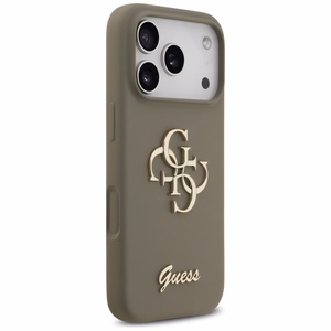 GUESS ümbris jaoks IPHONE 17 Pro GUHCP17LSC4GSMW (Silicone W/ Big 4G Script) brown