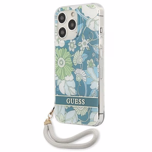 Guess GUHCP13XHFLSN iPhone 13 Pro Max 6.7" зелёный/зелёный жёсткий чехол Flower Strap
