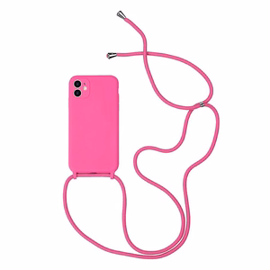 Strap Silicone Ümbris jaoks Iphone 11 Pro Roosa
