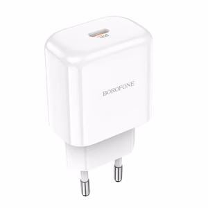 Borofone BN3 Premium USB-C seinalaadija QC 3.0 PD 2.0 20W valge