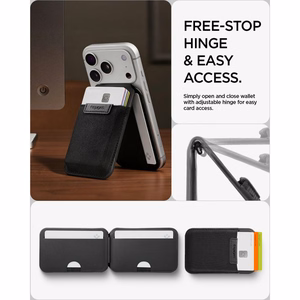 Spigen Slim Fold S314-4 MagSafe magnetiline telefoni kaarditasku – must