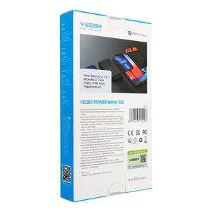 VEGER powerbank 20000 mAh PD QC3.0 3A 20W S22 (W2060) must