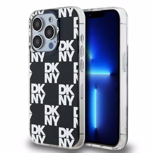 DKNY IML Checkered Mono Pattern ümbris jaoks iPhone 15 Pro Max - must
