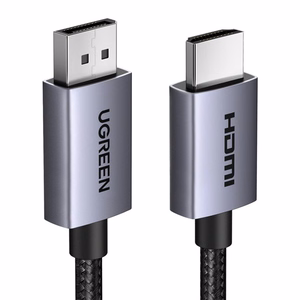 Must Ugreen DP125 DisplayPort–HDMI kaabel, 4K@30 Hz, 2 m (35842)