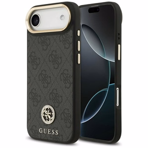 GUESS ümbris jaoks IPHONE 17 Air compatible with MagSafe GUHMP17MP4GRMDEK (PU W/ 4G Strass Logo) must