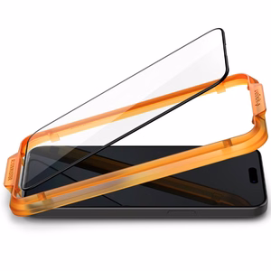 Spigen ALM Glass FC Karastatud klaas jaoks iPhone 15 Pro - must 2 pcs.