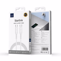 WiWU - Starlink Series Data Kaabel Wi-C043E USB C to USB C 30W - valge