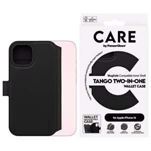 CARE by PanzerGlass Feature Tango 2in1 Wallet MagSafe Ümbris jaoks iPhone 15 - Must