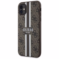 Guess GUHMN61P4RPSW iPhone 11 / Xr brown/brown hardcase 4G Printed Stripes MagSafe