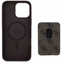 Guess 4G Stripes ümbris with Magsafe wallet jaoks iPhone 16 Pro Max brown
