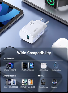 Laadija Joyroom JR-TF4 18W USB-A + USB-A kuni Lightning Kaabel 1.0m valge