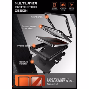 Supcase Unicorn Beetle Pro Mag MagSafe 2-komplektne ümbris Samsung Galaxy S26+ Plus jaoks - must