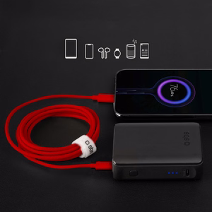 SBS TECABLETISSUETCCR USB-C - USB-C 1.5m 60W Braided Kaabel - punane