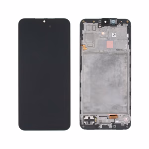 Оригинальный LCD-дисплей Samsung A175 A17 4G с сенсором и рамкой, чёрный (сервисная упаковка)