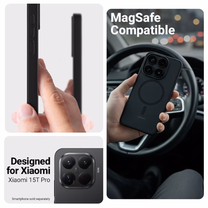 Crong Hybrid Matte Magnetic MagSafe ümbris seadmele Xiaomi 15T Pro, must