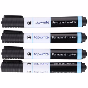 Topwrite püsimarkerid, 4 tk, mustad