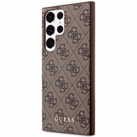 Guess GUHCS23LG4GFBR S23 Ultra S918 brown/brown hard ümbris 4G Metal kuldne Logo