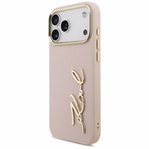 Karl Lagerfeld Karl Script Logo Ümbris jaoks iPhone 17 Pro Max - Roosa