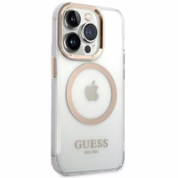Guess GUHMP14LHTRMD iPhone 14 Pro 6.1 "kuldne / kuldne hard ümbris Metal Outline Magsafe