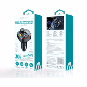 Devia transmitter FM Smart Bluetooth MP3 car charger PD 30W 1x USB-C 2x USB 3A must