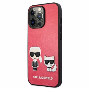 Karl Lagerfeld Ikonik Karl&Choupette чехол для iPhone 13 Pro / iPhone 13 - фуксия