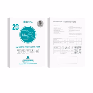 Devia nutitelefoni UV-kile komplekt 0,19mm matt 20tk 6H lõikamismasinale nutitelefoni LCD jaoks