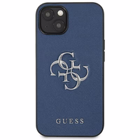 Guess GUHCP13SSA4GSBL iPhone 13 mini 5.4" sinine/sinine kõvakott Saffiano 4G metallist logo